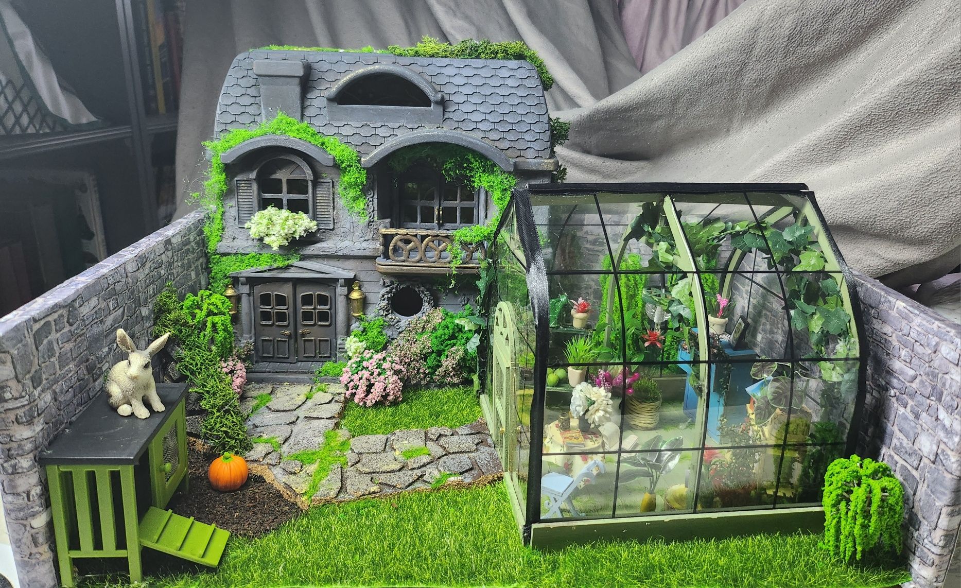 Miniatura makieta , ogródek dla lalek, diorama