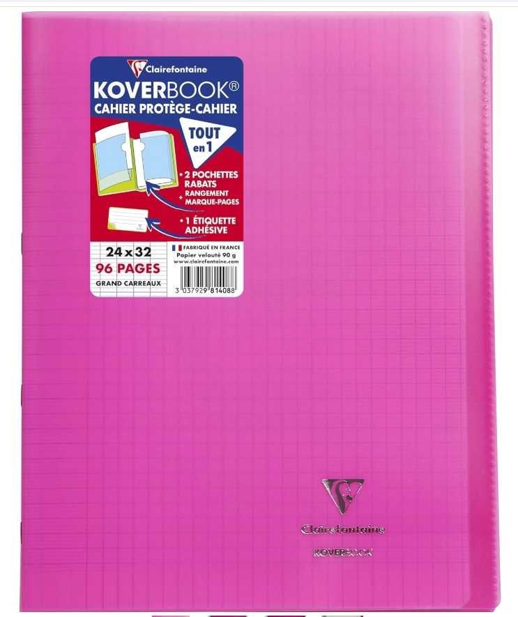 Clairefontaine 981404C Różowy notatnik Koverbook A4 96 stron