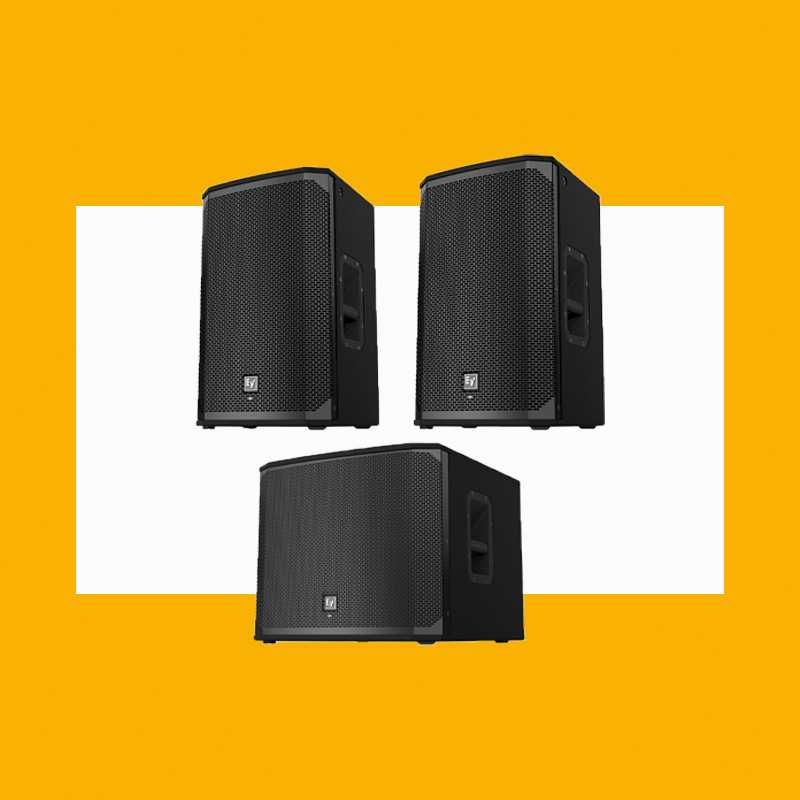 ELECTRO-VOICE EKX12P x2 EKX18SP x1 zestaw kolumny aktywne subwoofer