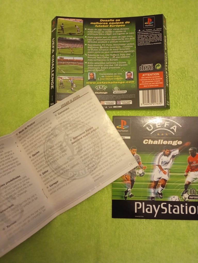 Capa contracapa e manual Uefa Challenge Ps1