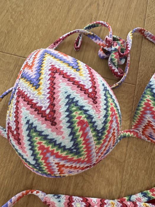 Bikini, stroj kapielowy Calzedonia, trojkat, wielokolorowy
