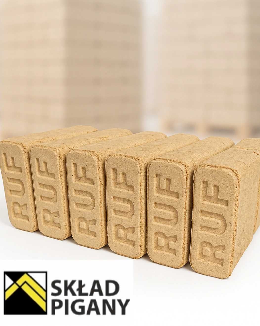 Opał, BRYKIET DRZEWNY-kostka RUF - dębowy, producent Drewnoland Wylewa