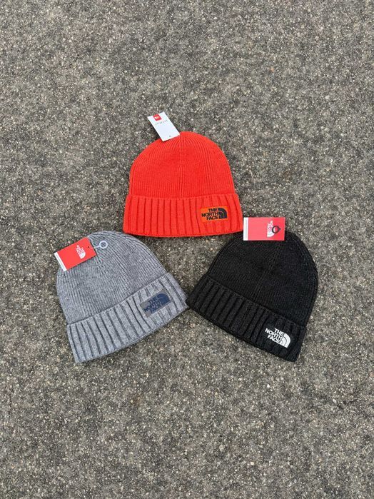 Шапка TNF | Класична зимова The North Face | Шапка ТНФ