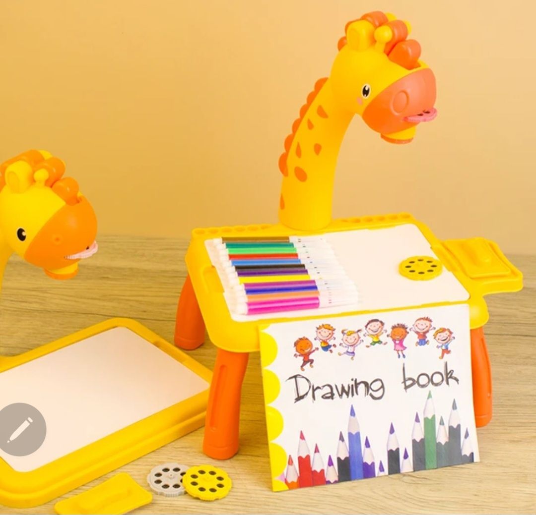 Projektor żyrafa do pisania rysowania zabawka prezent