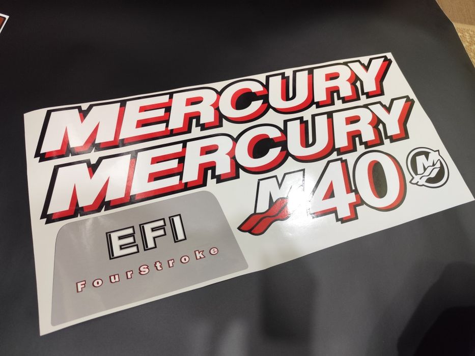 Наклейки  на лодочный мотор, двигун меркурі Меркури mercury 40,50,60