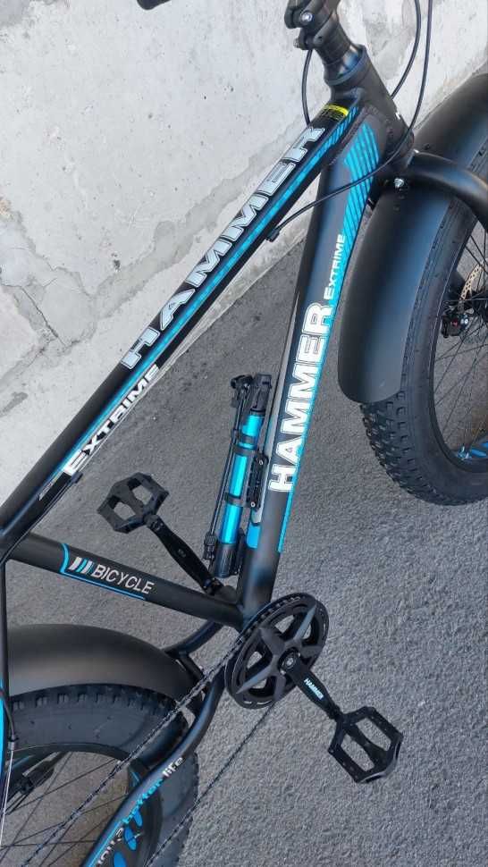 Велосипед фэтбайк HAMMER EXTRIME 24,26",рама 17 и 19" КРЫЛЬЯ в ПОДАРОК