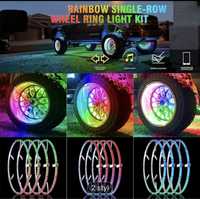 Listwa led na koła samochodu ledy podświetlenie neony rgb dream tuning