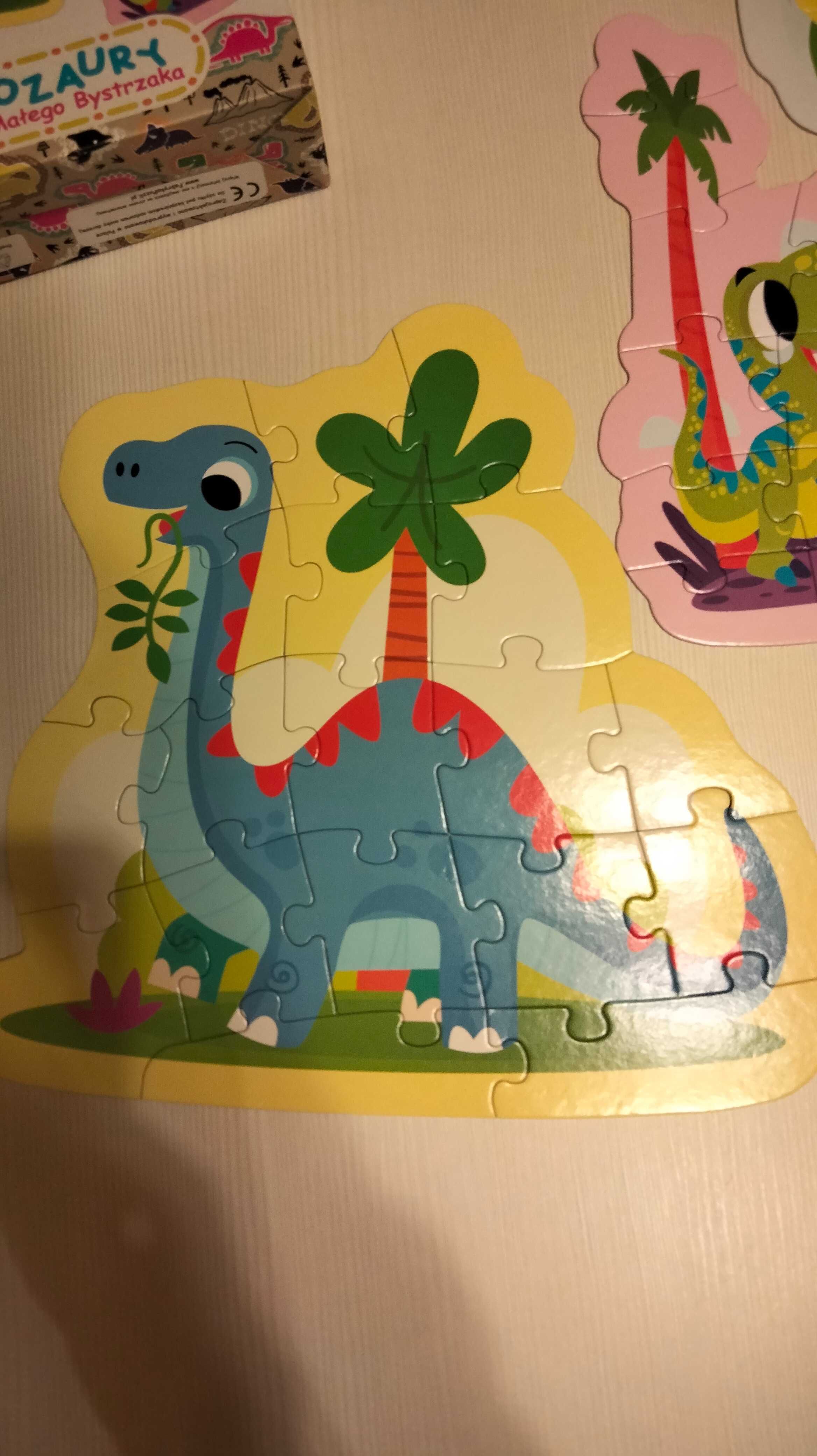 Puzzle małego bystrzaka Dinozaury 3+