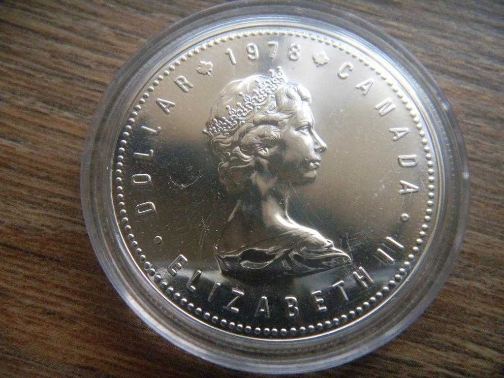 Канада 1 доллар, 1978 серебро XI игры содружества в Эдмонтоне (2)