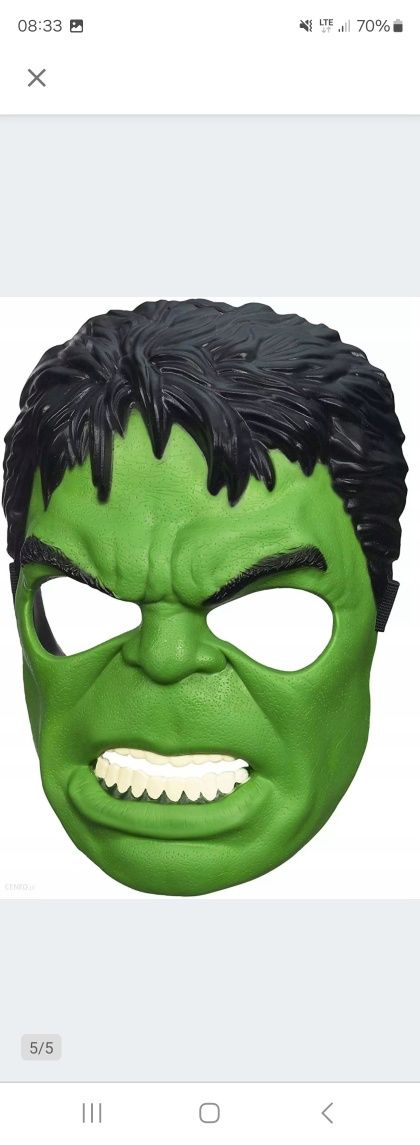 Strój na bal karnawałowy Hulk.