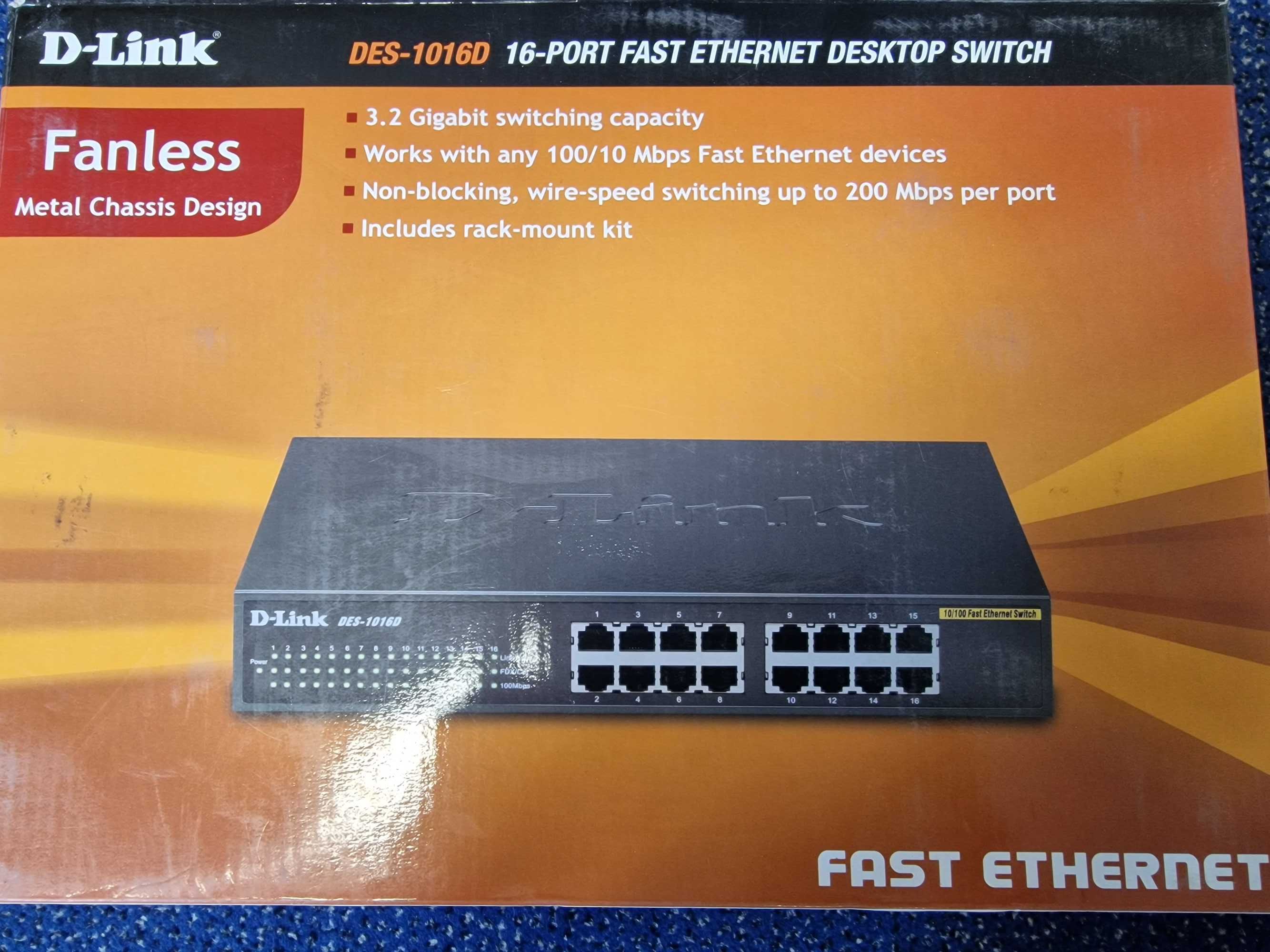 Switch D-Link DES-1016D 16-portowy Fast Ethernet 10/100 Mb/s