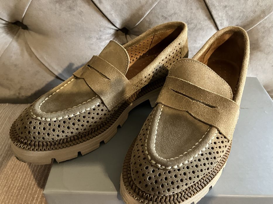 Туфлі (лофери) замшеві