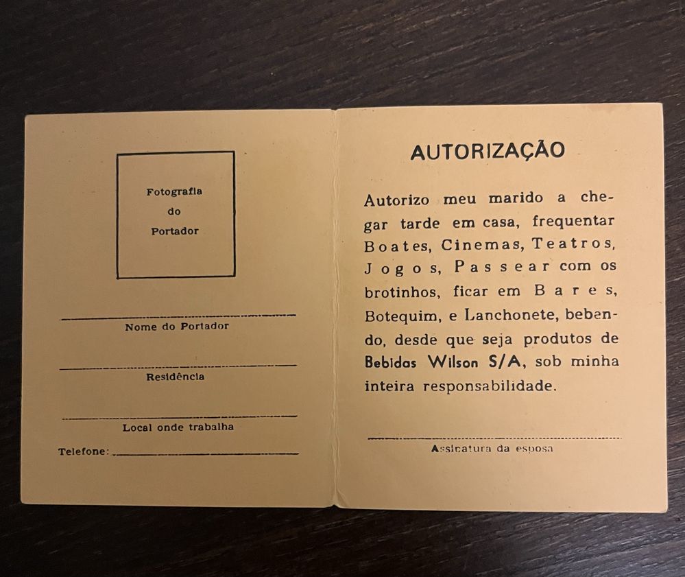 Bebidas wilson carteira de bom marido