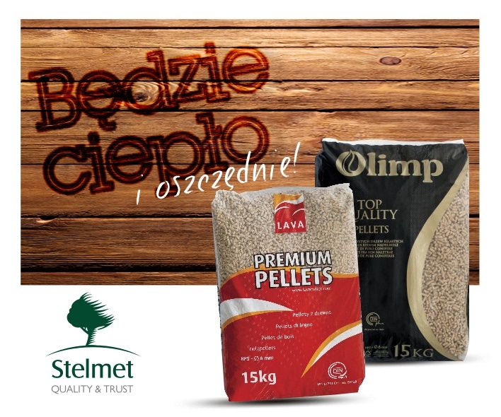 NAJLEPSZY Pellet OLIMP 19,80MJ/kg Certyfikowany ENplus-A1 STELMET