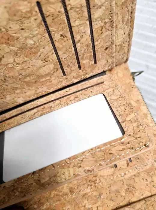 Modny korkowy portfel damski pojemny HIT nowy