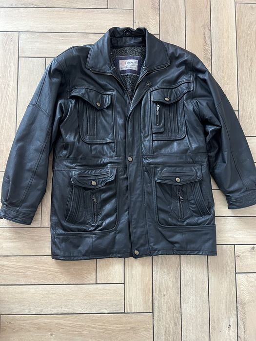 Męska kurtka skórzana XXL XXXL czarna