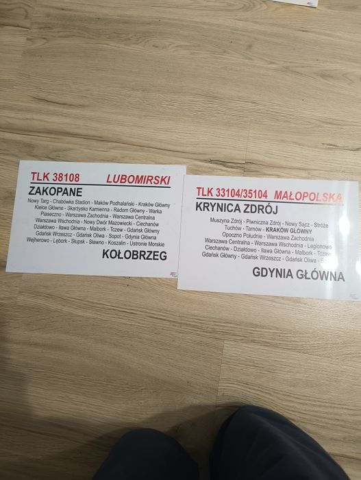 Tablice PKP IC tanio i szybka wysyłka polecam