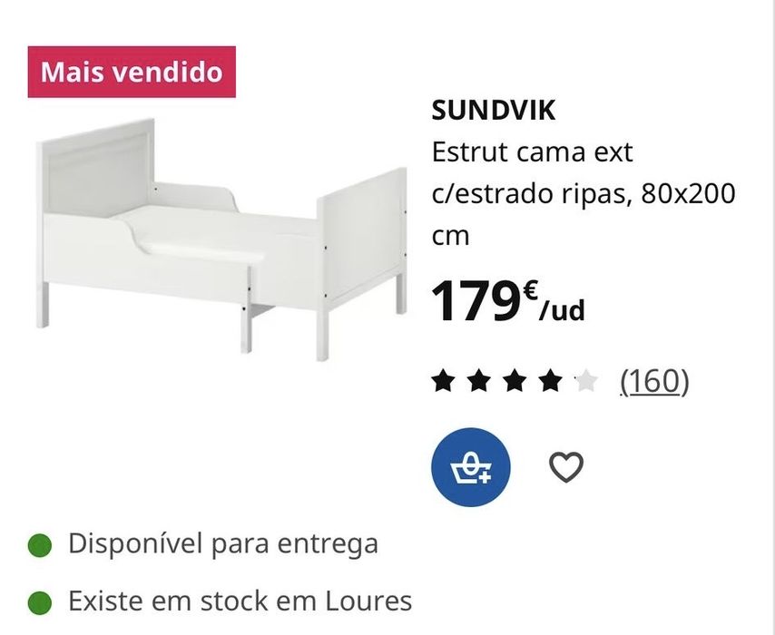 Cama infantil redutível