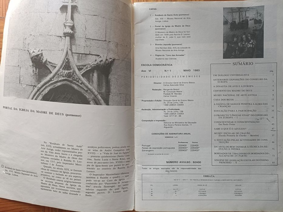 Edição n. 1 do boletim Escola Democrática