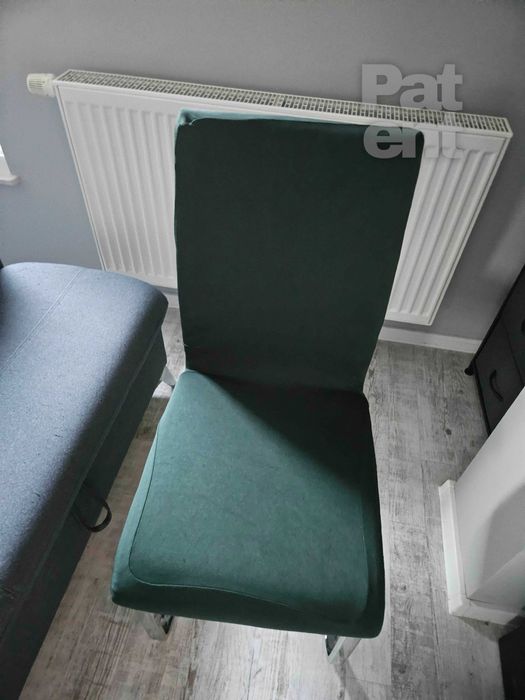 Pokrowce na krzesła elastyczne 4 sztuki butelkowa zieleń