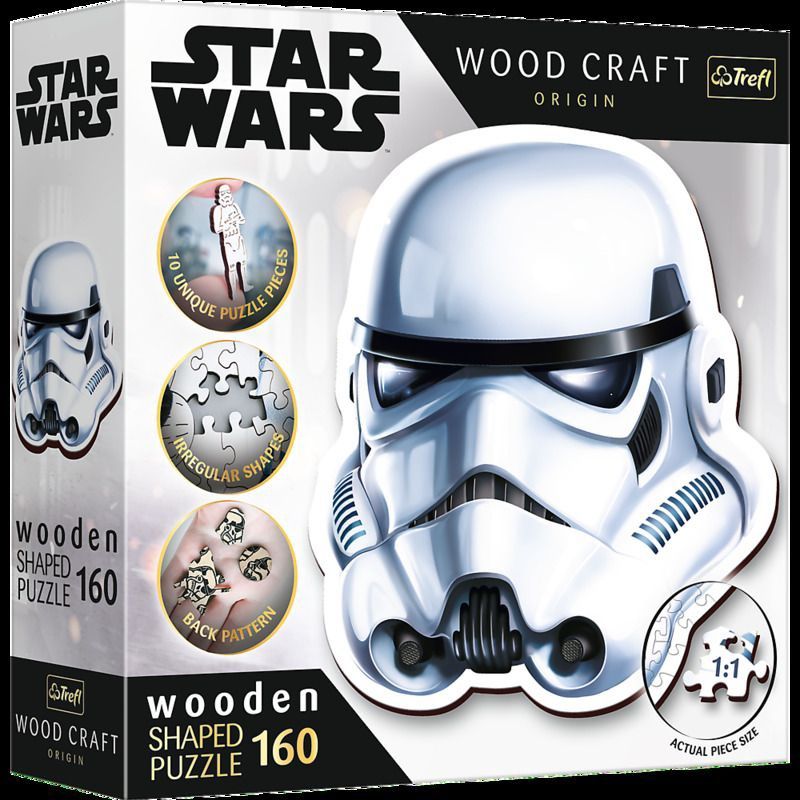 Puzzle 160 Drewniane Konturowe Hełm Szturmowca Star Wars 20188