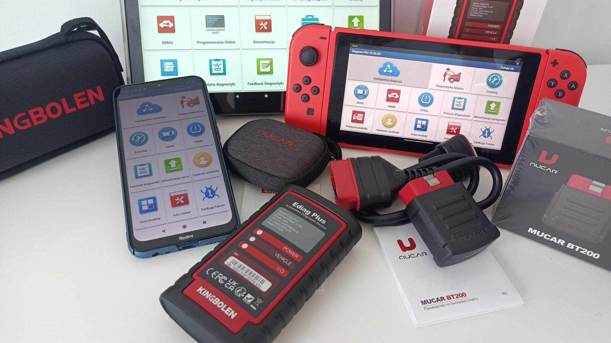 Teblet do DiagZone, XDiag Mucar BT200, Thinkdiag 2, Ediag Plus głowica