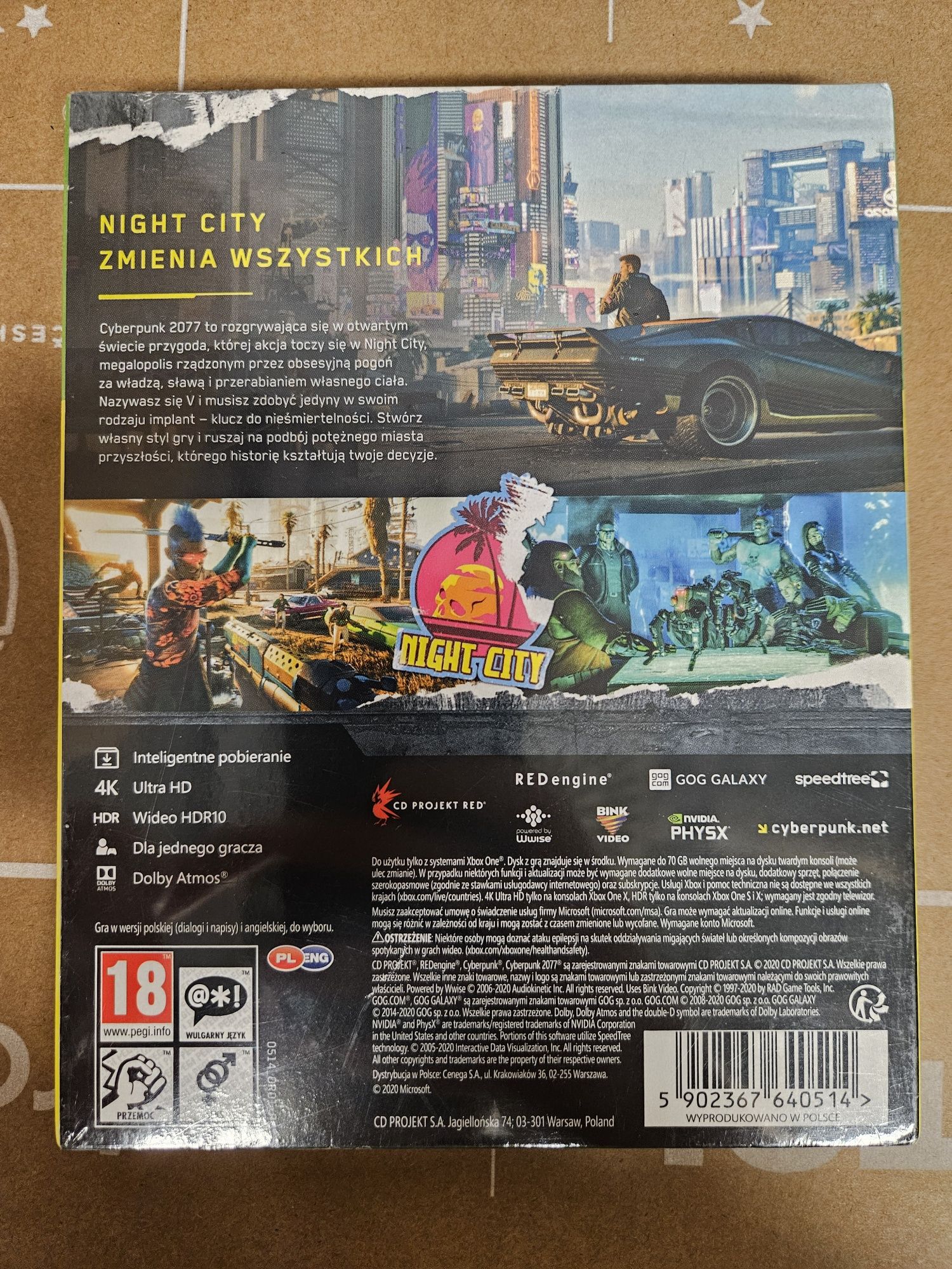 Nowa w folii Gra na xbox Cyberpunk 2077