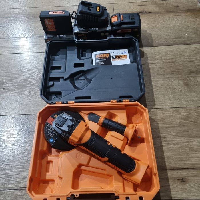 Akumulatorowa szlifierka kątowa NITEO 20 V MAX.