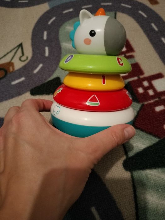 Wańka wstańka piramida sensoryczna jednorożec 3msc+