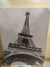 Fototapeta 113 x 85 cm Paryż Wieża Eiffla czarno-biała