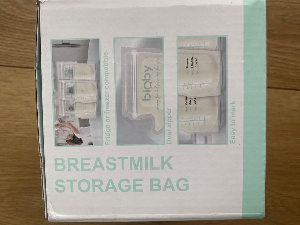 torebki woreczki do przechowywania mleka 100szt bioby