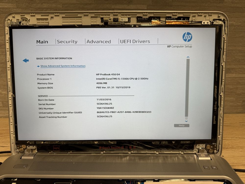 Плата,материнка, HP ProBook 450 G4 intel i5-7200U