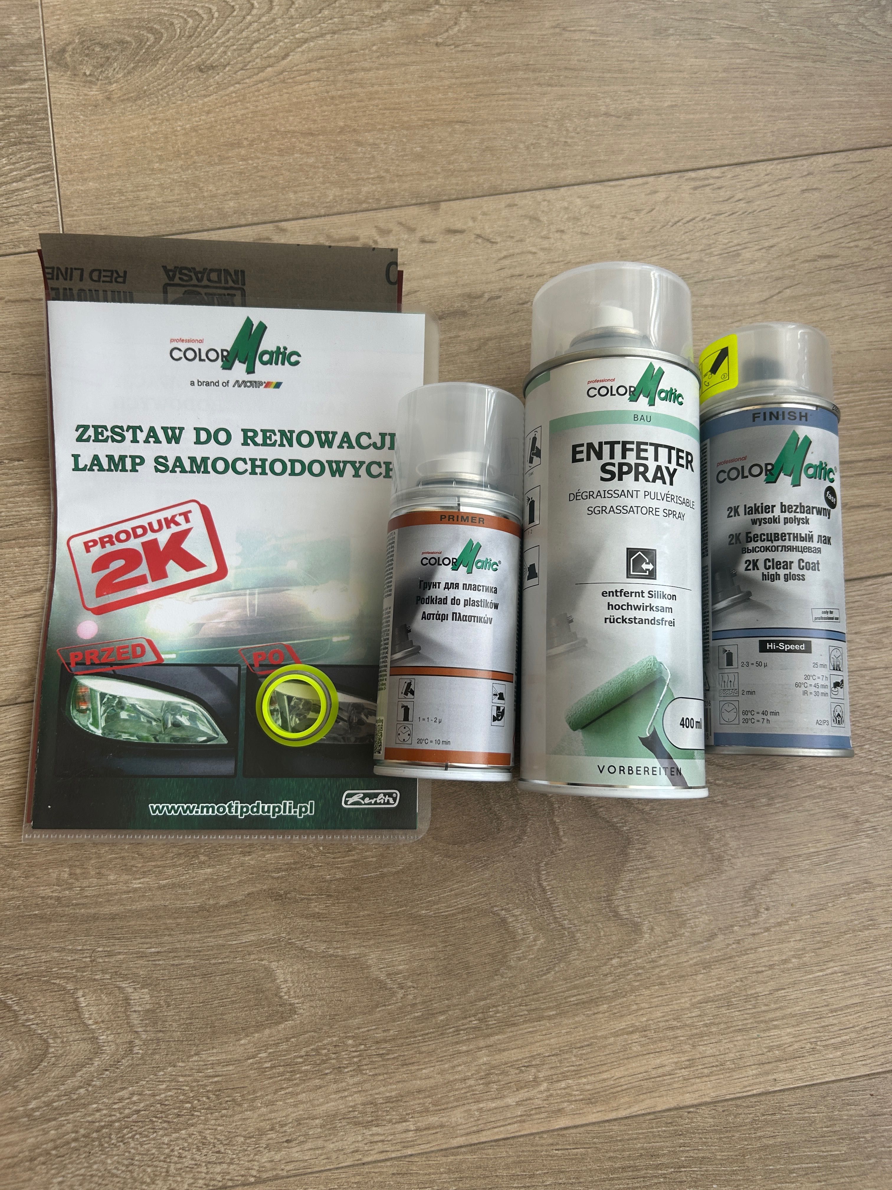 Zestaw do renowacji lamp samochodowych Motip - Nowy