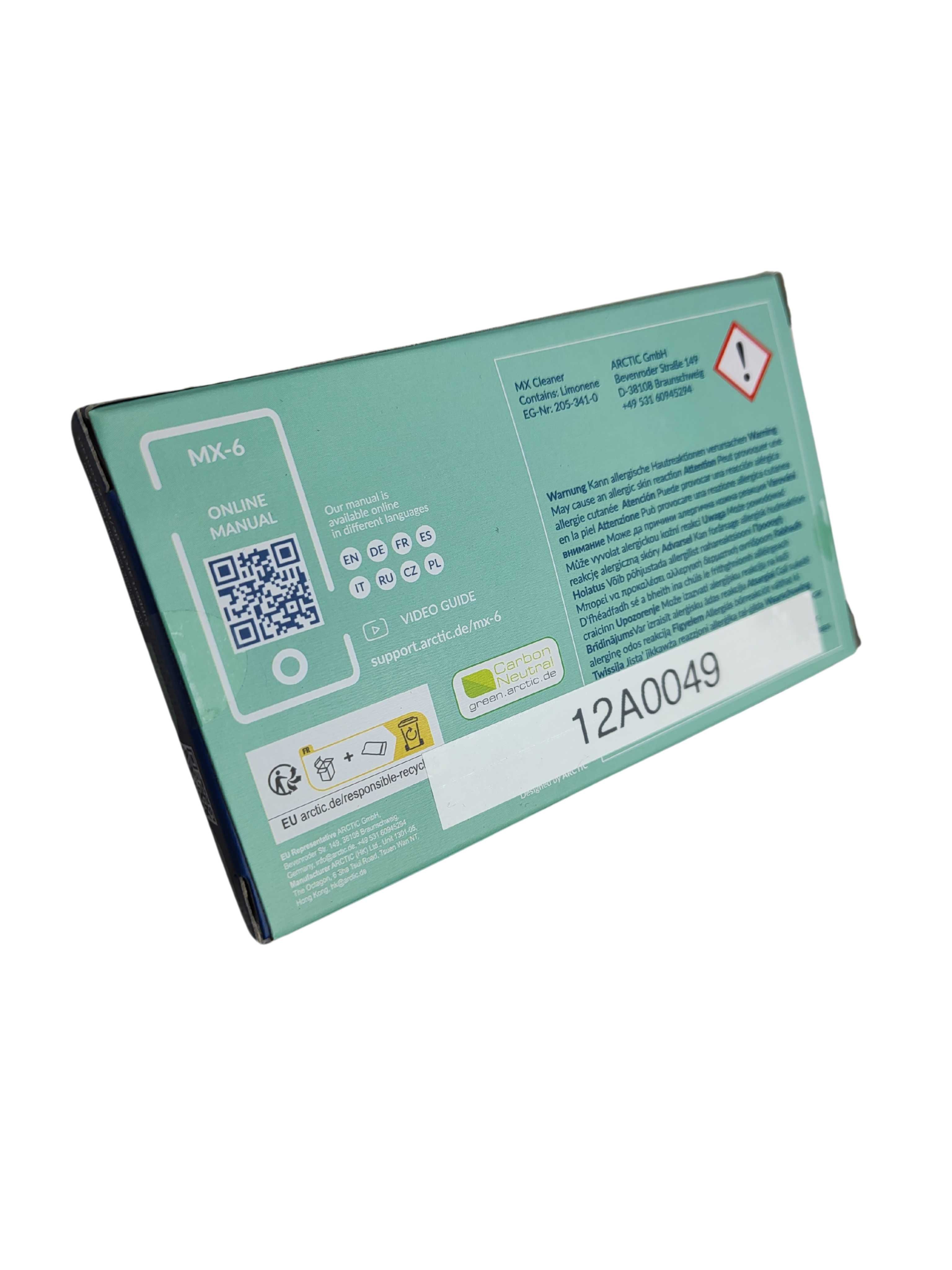 Pasta TERMOPRZEWODZĄCA Arctic MX-6 4g + MX Cleaner GRATIS | Sklep FV23