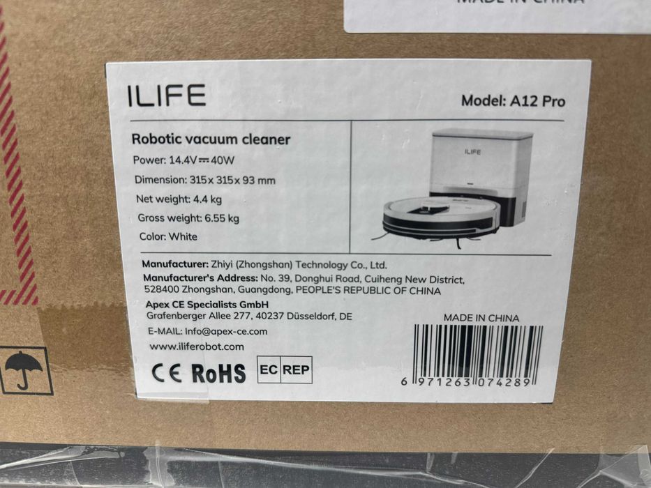 Nowy Robot Sprzątający ILIFE A12 PRO + stacja samoczyszcząca, komplet!