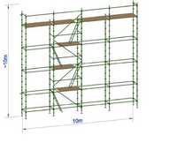 Rusztowanie 100m2 choinkowe klinowe wersja ekonomiczna
