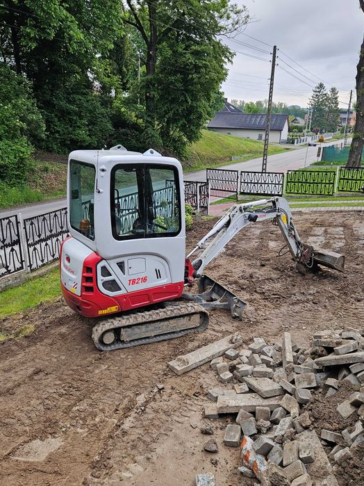 USŁUGI MINIKOPARKA koparka utwardzanie wykopy równanie odwodnienie