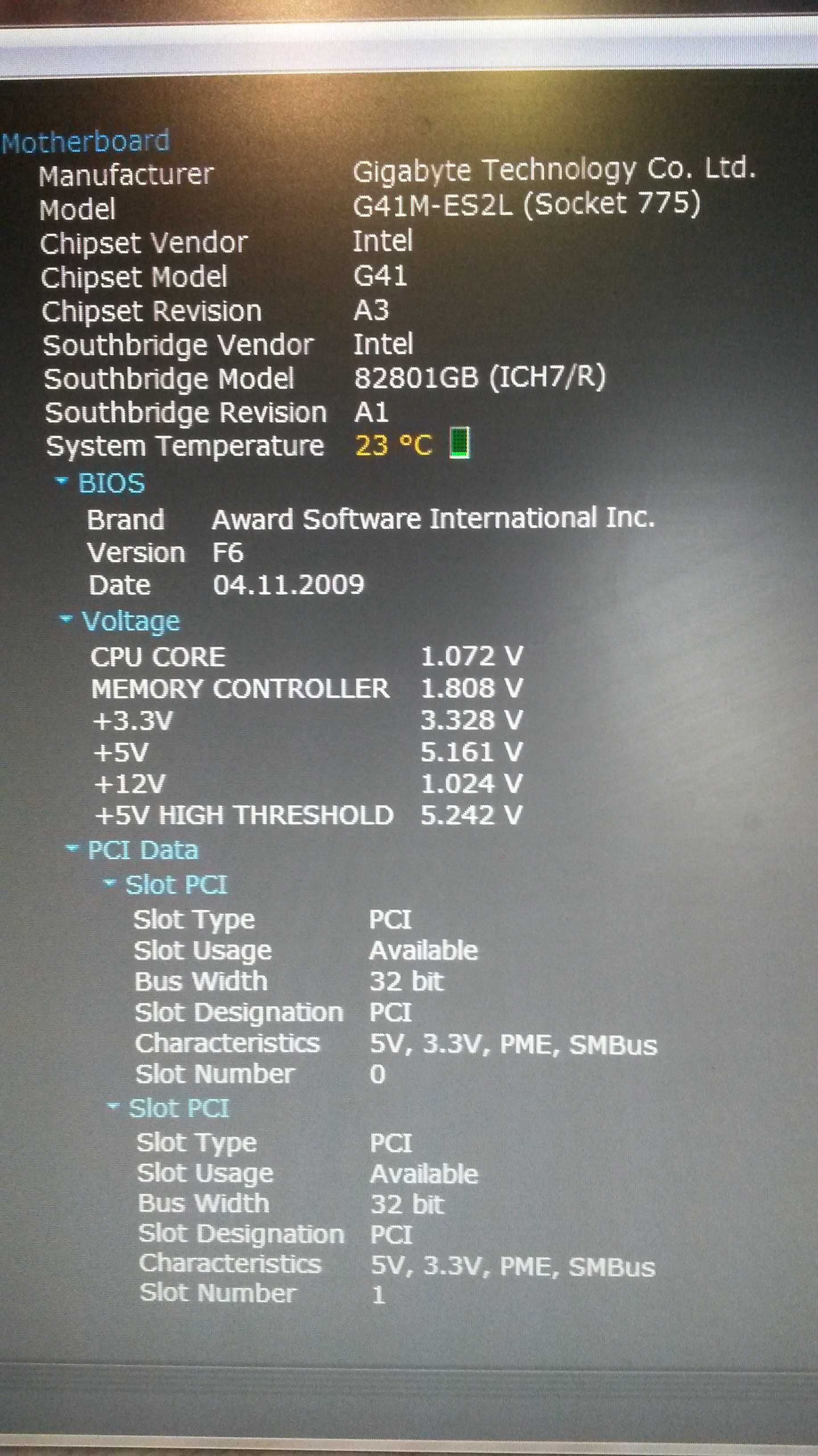 950 гр Материнка GIGABYTEGA-G41M-ES2L,Intel E6500GeForce 9400GT DDR2