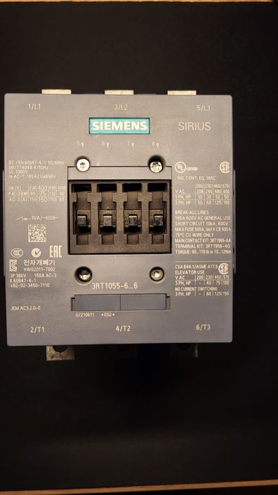 Stycznik Simens SIRIUS 3RT1055-6AB36