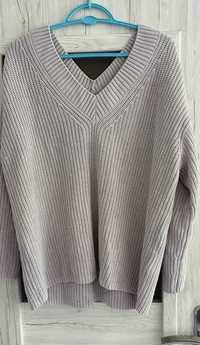 Liliowy sweter oversize