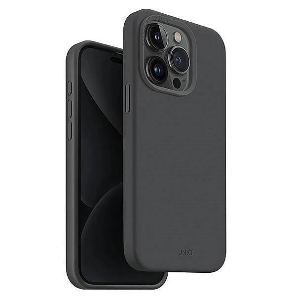 Etui UNIQ Lino Hue Magclick Charging do iPhone 15 Pro - szare