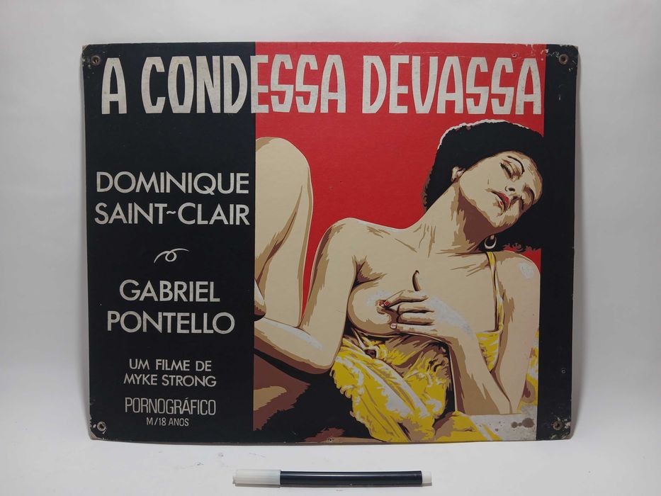 Cartaz antigo de cinema - Lobby Card - Filme "A Condessa Devassa"