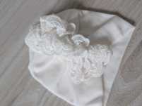 Czapka turban i apaszka do chrztu Noeli r.62