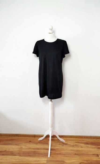 Primark czarny długi tshirt tunika basic