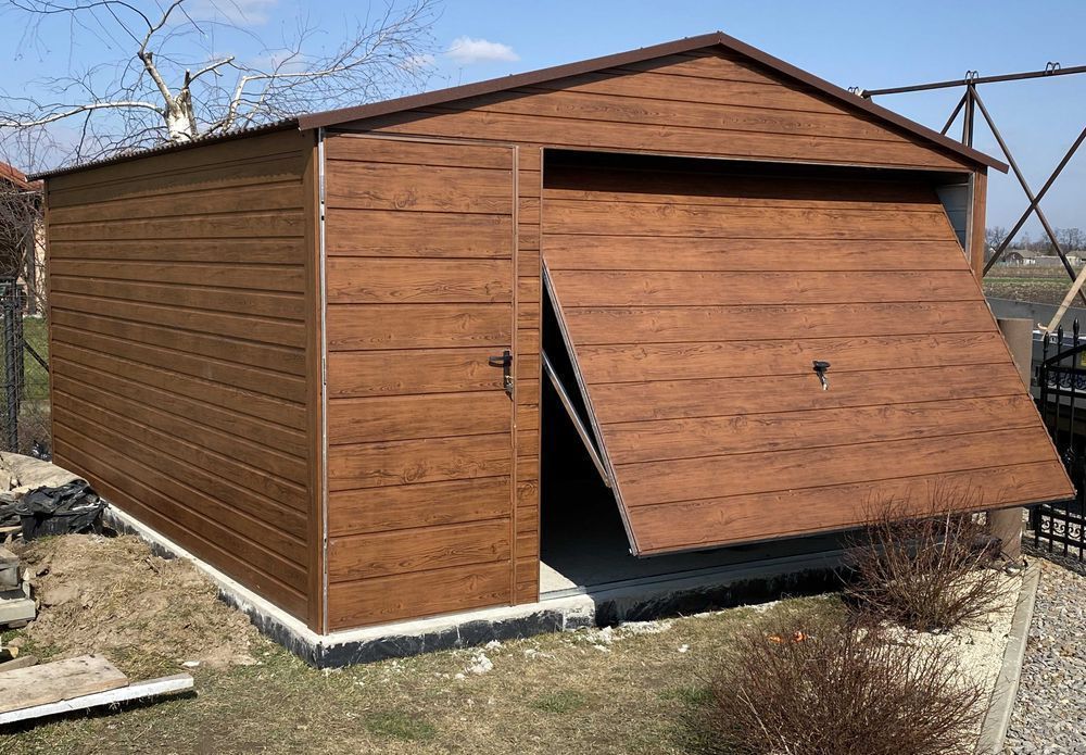 Garaż Blaszany 4x6 drewnopodobny transport i montaż GRATIS