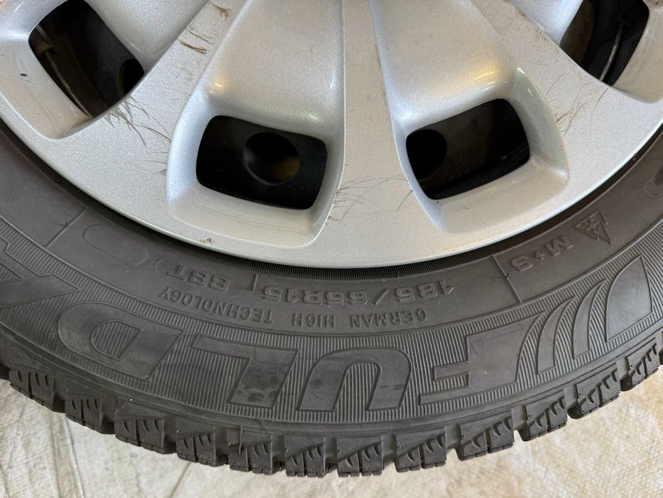 Koła zimowe Nissan Micra V Fulda 185/65/15 + czujniki + kołpaki