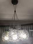 Lampa srebrna sufitowa