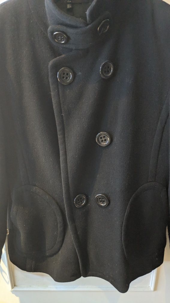 Casaco Preto em Lã Zara