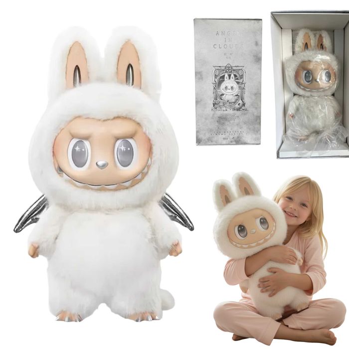 LABUBU Zimomo Biały 58cm Angel Figurka Miękkie Futerko Premium jakość