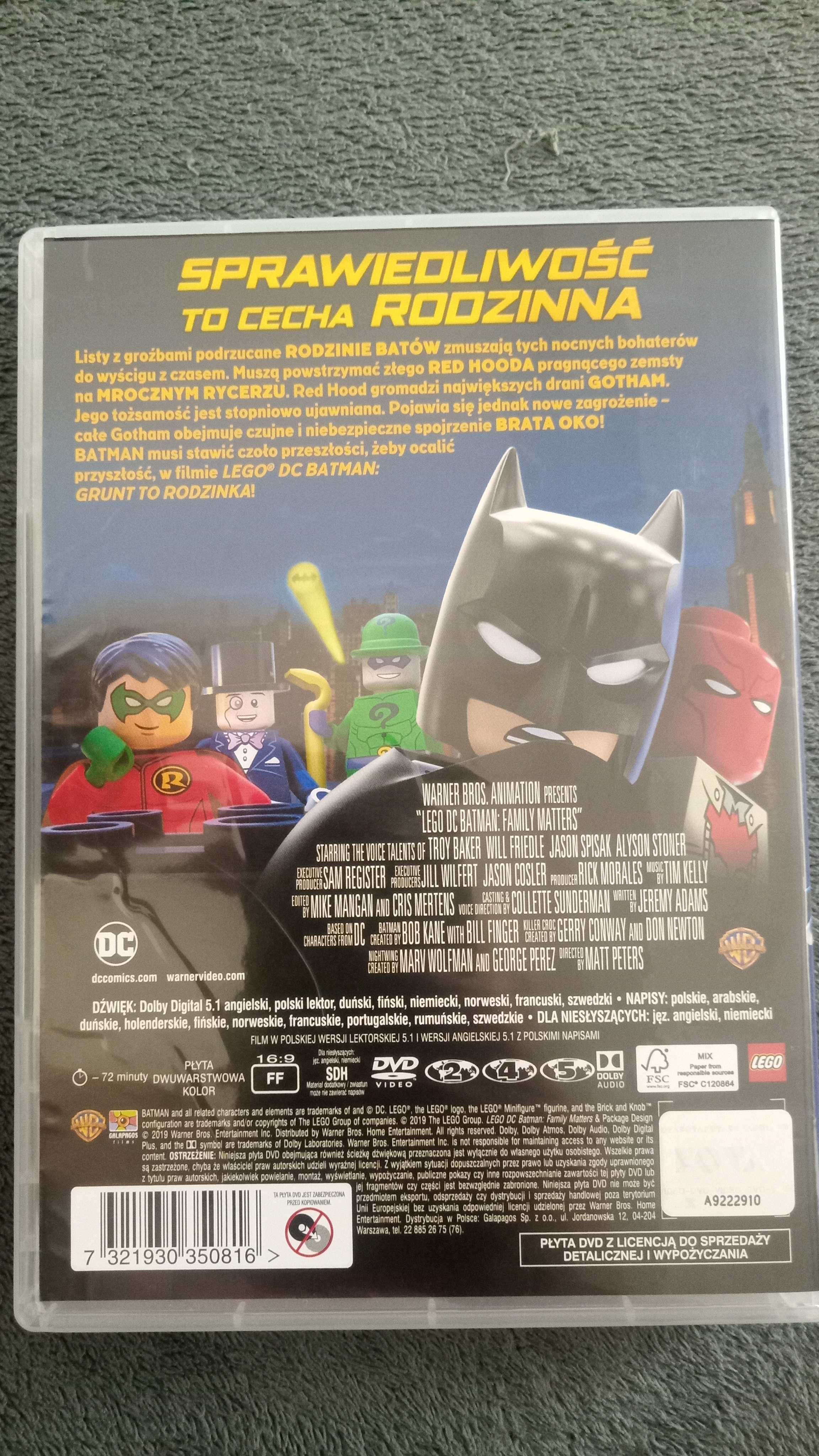 LEGO Batman Grunt to rodzinka płyta dvd